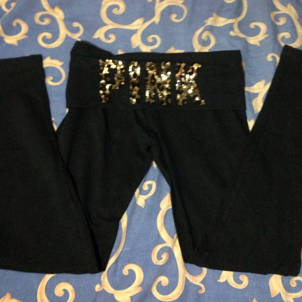 Victorias Secret sequined cheetah yoga leggings